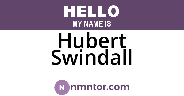 Hubert Swindall