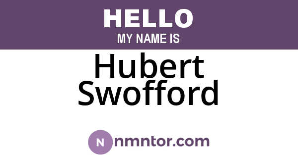Hubert Swofford