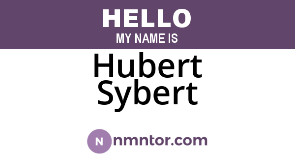 Hubert Sybert