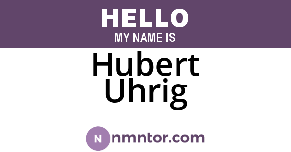 Hubert Uhrig