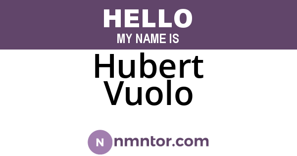 Hubert Vuolo