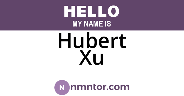 Hubert Xu