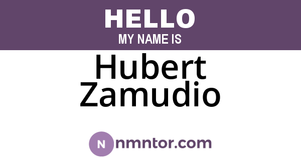 Hubert Zamudio