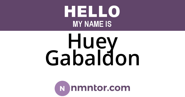 Huey Gabaldon
