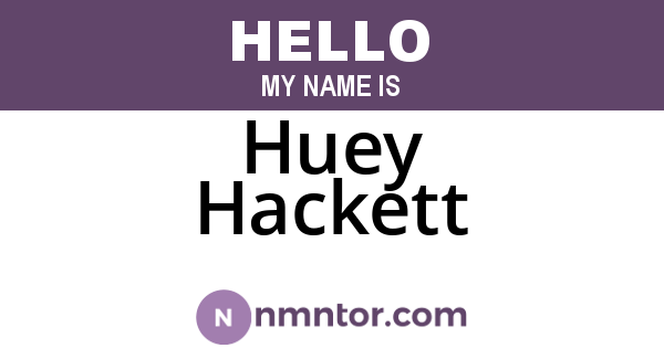 Huey Hackett