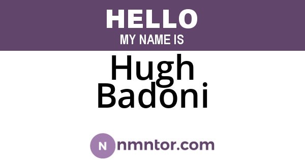 Hugh Badoni