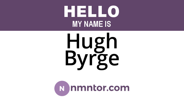 Hugh Byrge