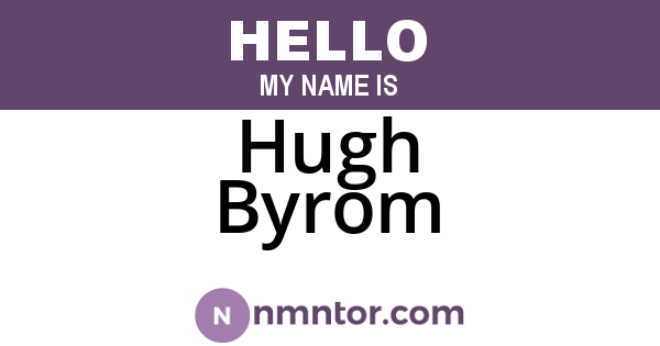 Hugh Byrom