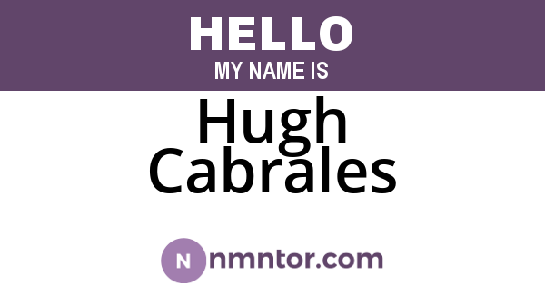Hugh Cabrales