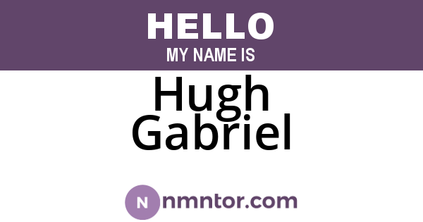 Hugh Gabriel