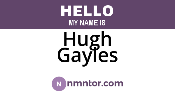 Hugh Gayles