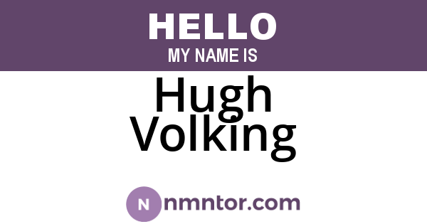 Hugh Volking