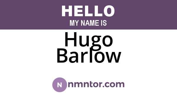 Hugo Barlow
