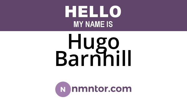 Hugo Barnhill