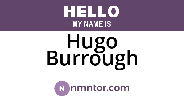Hugo Burrough
