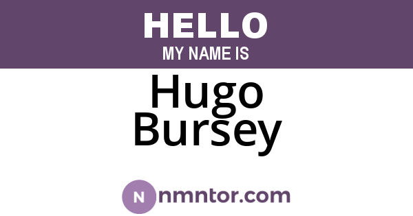 Hugo Bursey