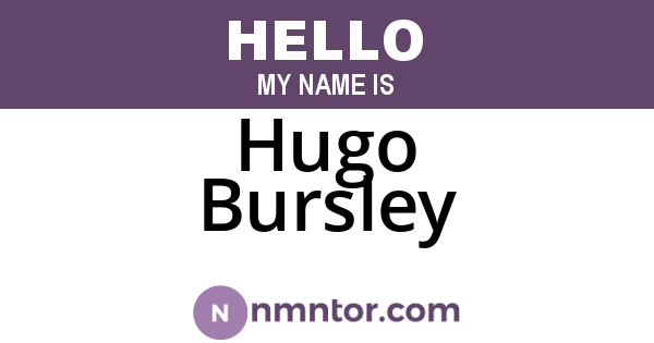 Hugo Bursley