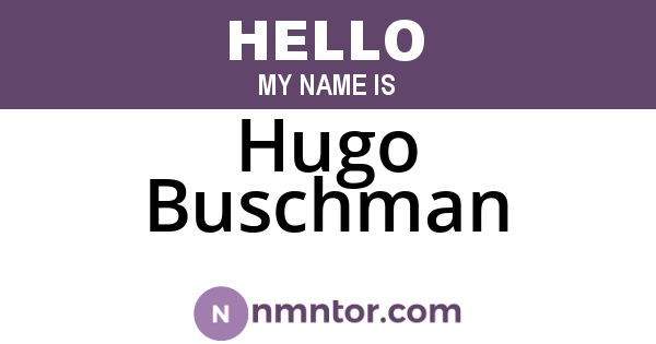 Hugo Buschman