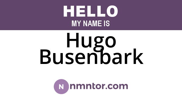 Hugo Busenbark