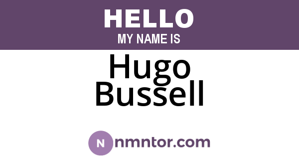 Hugo Bussell