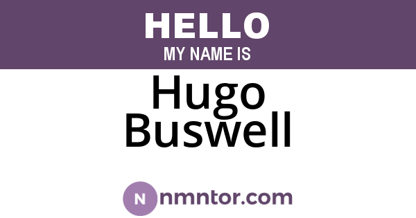Hugo Buswell