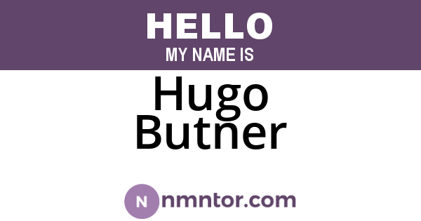 Hugo Butner