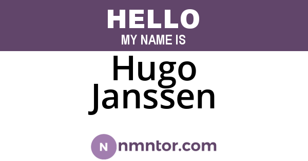 Hugo Janssen