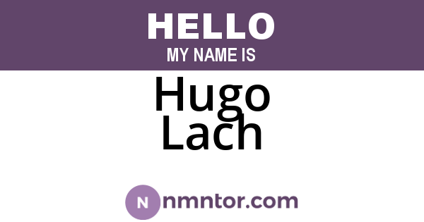 Hugo Lach