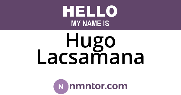 Hugo Lacsamana