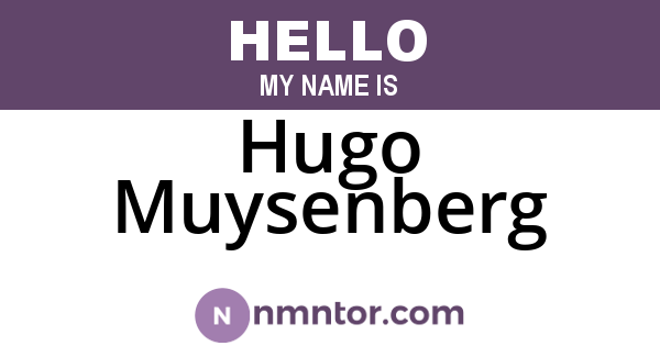Hugo Muysenberg