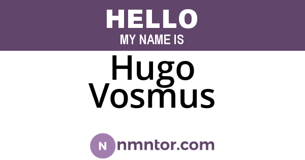 Hugo Vosmus
