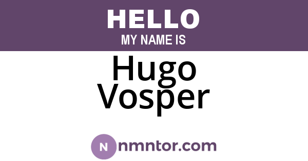 Hugo Vosper