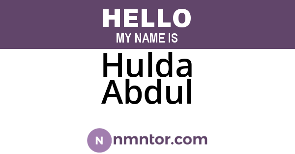 Hulda Abdul