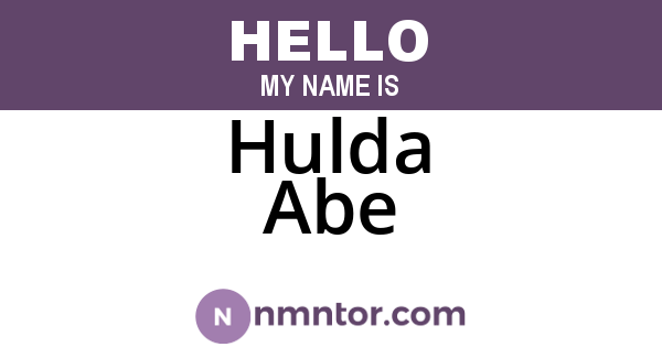 Hulda Abe