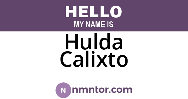 Hulda Calixto