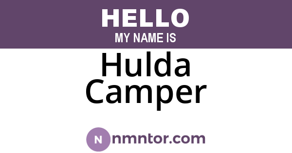 Hulda Camper