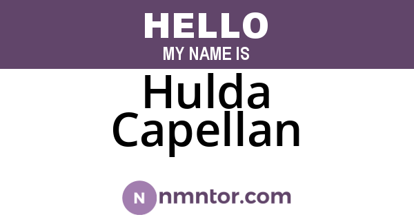 Hulda Capellan