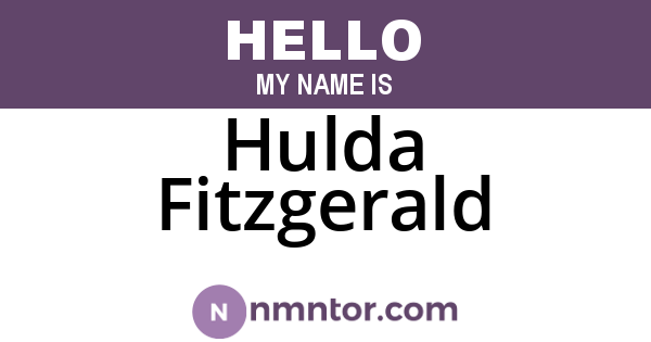 Hulda Fitzgerald