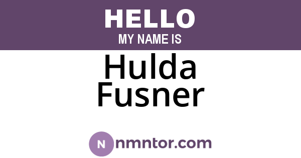 Hulda Fusner