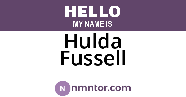 Hulda Fussell