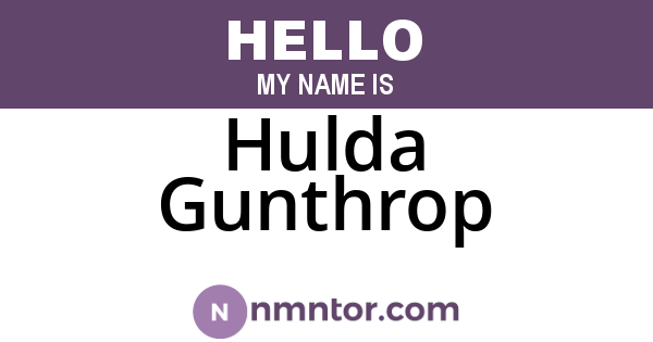 Hulda Gunthrop