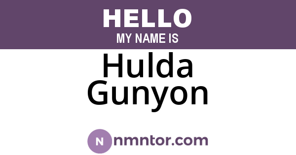Hulda Gunyon