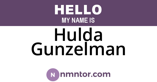 Hulda Gunzelman