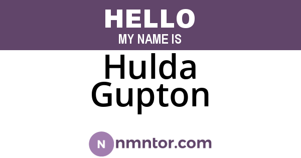 Hulda Gupton