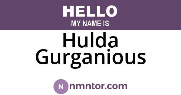Hulda Gurganious