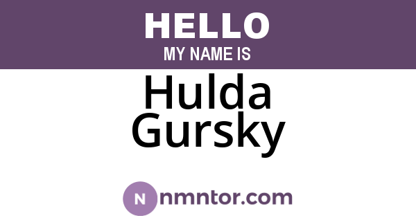 Hulda Gursky