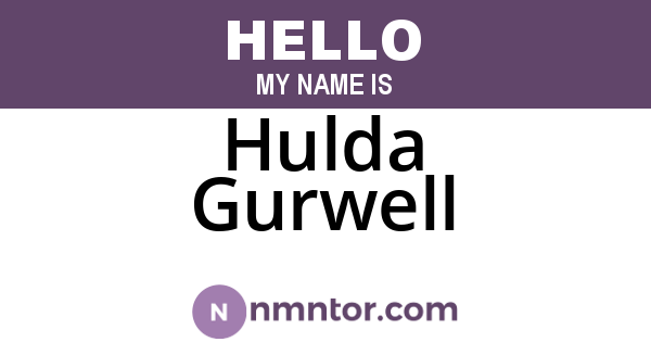Hulda Gurwell