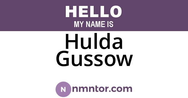 Hulda Gussow