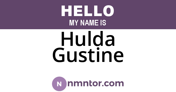 Hulda Gustine