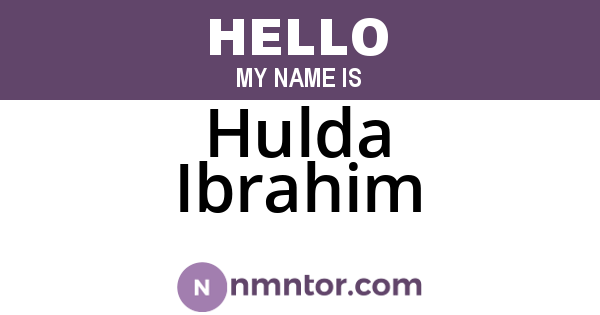 Hulda Ibrahim